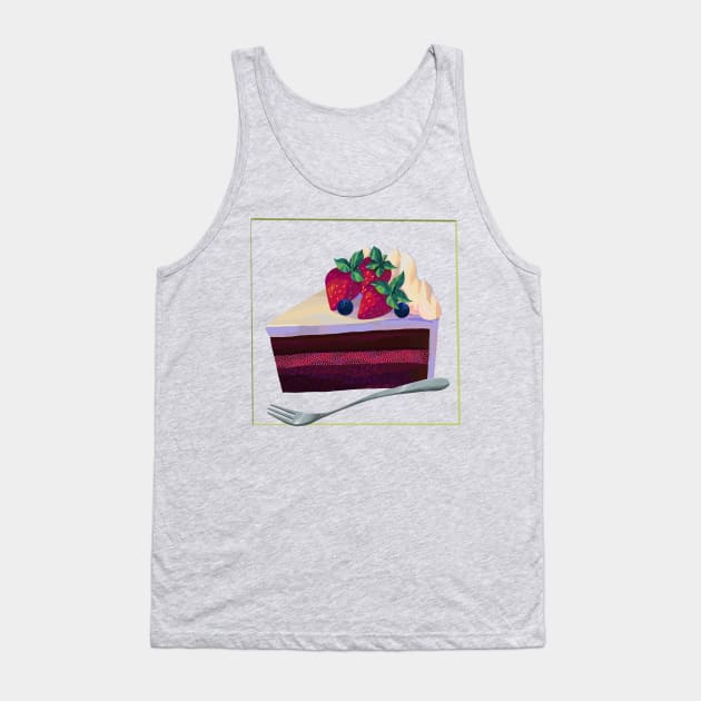 Strawberry Cake I Tank Top by banditotees